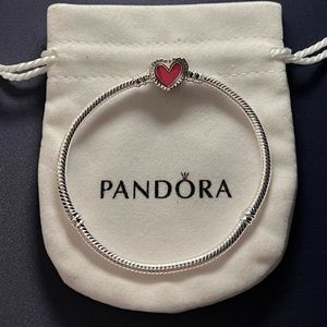 Keith Haring™ x Pandora Moments Radiant Heart Snake Chain Bracelet